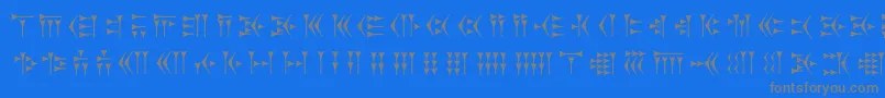 Zarathustra Font – Gray Fonts on Blue Background