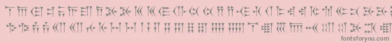 Zarathustra Font – Gray Fonts on Pink Background
