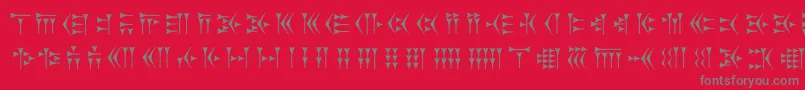 fuente Zarathustra – Fuentes Grises Sobre Fondo Rojo