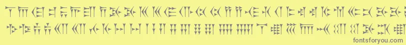 Zarathustra Font – Gray Fonts on Yellow Background