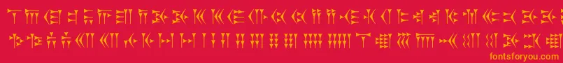 Zarathustra Font – Orange Fonts on Red Background