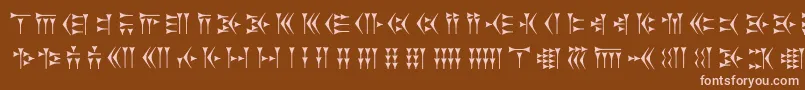 Zarathustra Font – Pink Fonts on Brown Background