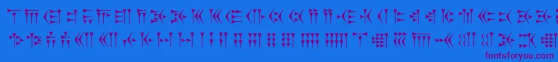 Zarathustra Font – Purple Fonts on Blue Background