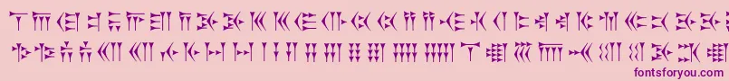 Zarathustra Font – Purple Fonts on Pink Background