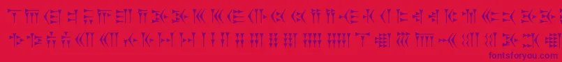 Zarathustra Font – Purple Fonts on Red Background