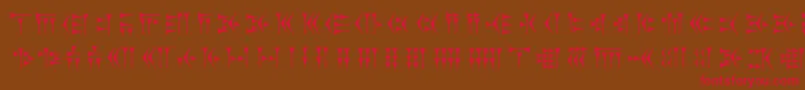 Zarathustra Font – Red Fonts on Brown Background