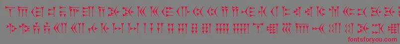 Zarathustra Font – Red Fonts on Gray Background
