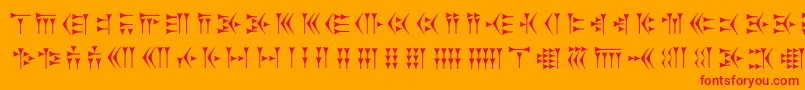 Zarathustra Font – Red Fonts on Orange Background