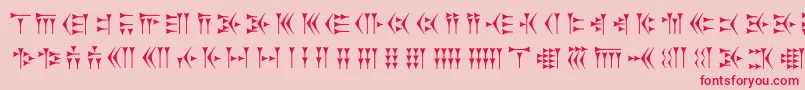 Zarathustra Font – Red Fonts on Pink Background