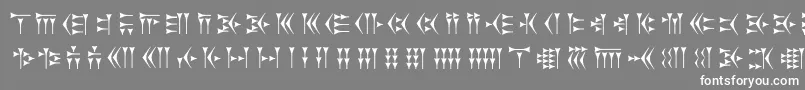 Zarathustra Font – White Fonts on Gray Background