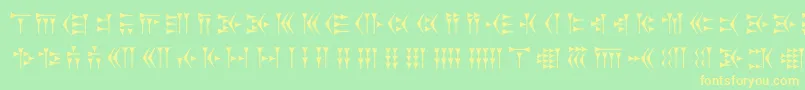 Zarathustra Font – Yellow Fonts on Green Background