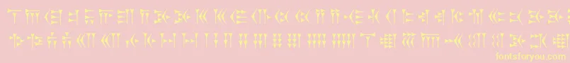Zarathustra Font – Yellow Fonts on Pink Background