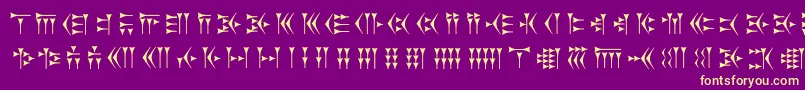 Zarathustra Font – Yellow Fonts on Purple Background