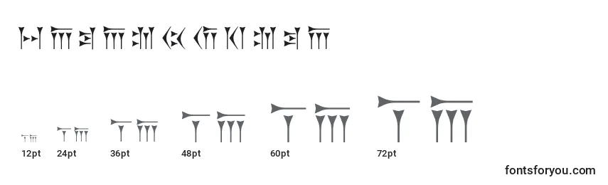 Размеры шрифта Zarathustra (31700)