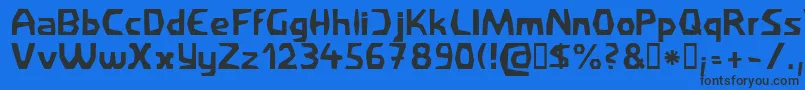 Шрифт Filirat1 – чёрные шрифты на синем фоне