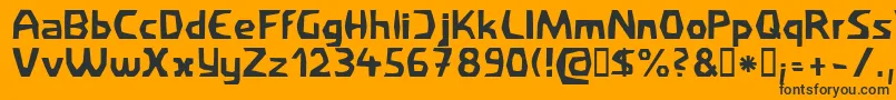 Filirat1 Font – Black Fonts on Orange Background