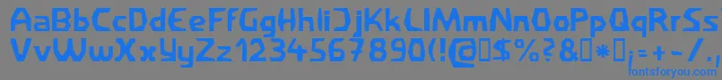 フォントFilirat1 – 灰色の背景に青い文字