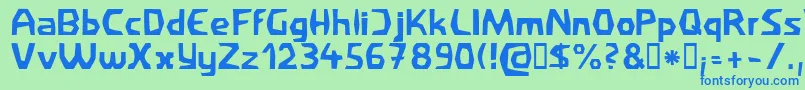 Filirat1-fontti – siniset fontit vihreällä taustalla