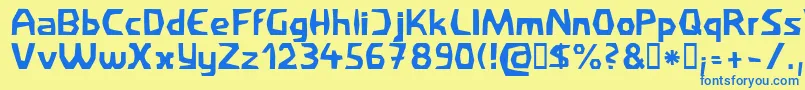 Filirat1 Font – Blue Fonts on Yellow Background