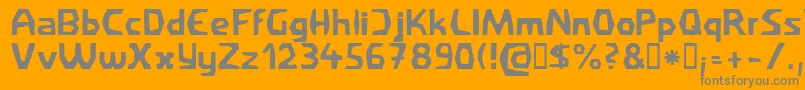 Czcionka Filirat1 – szare czcionki na pomarańczowym tle
