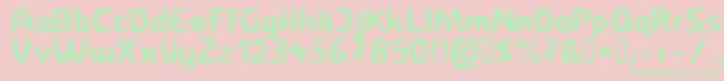 フォントFilirat1 – ピンクの背景に緑の文字