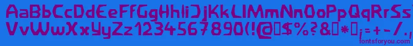 Czcionka Filirat1 – fioletowe czcionki na niebieskim tle