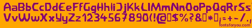 Filirat1 Font – Purple Fonts on Orange Background