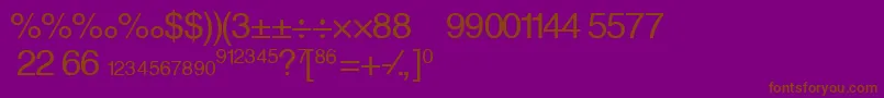 Шрифт AlexFraction – коричневые шрифты на фиолетовом фоне