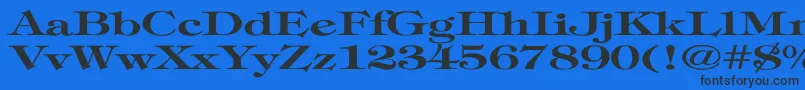 TimpaniBoldEx Font – Black Fonts on Blue Background