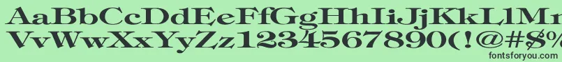 TimpaniBoldEx Font – Black Fonts on Green Background