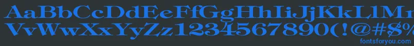 TimpaniBoldEx Font – Blue Fonts on Black Background