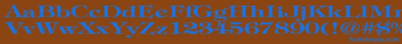 TimpaniBoldEx Font – Blue Fonts on Brown Background