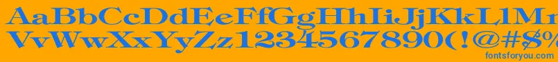 TimpaniBoldEx Font – Blue Fonts on Orange Background