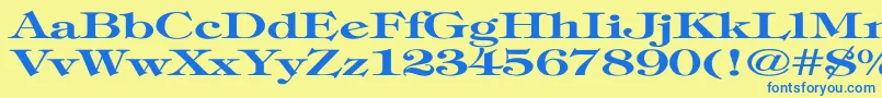 TimpaniBoldEx Font – Blue Fonts on Yellow Background