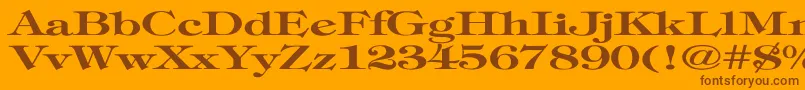 TimpaniBoldEx Font – Brown Fonts on Orange Background