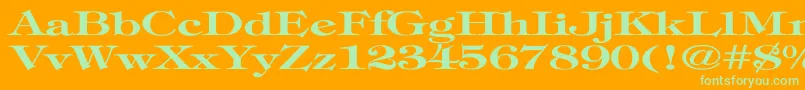 TimpaniBoldEx Font – Green Fonts on Orange Background