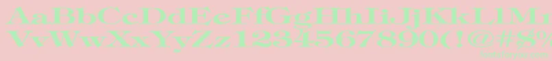 TimpaniBoldEx Font – Green Fonts on Pink Background