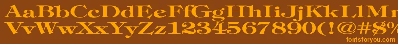 TimpaniBoldEx Font – Orange Fonts on Brown Background