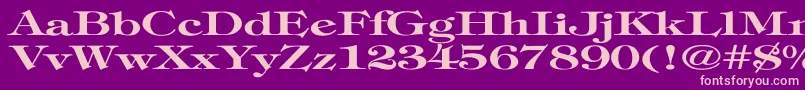 TimpaniBoldEx Font – Pink Fonts on Purple Background
