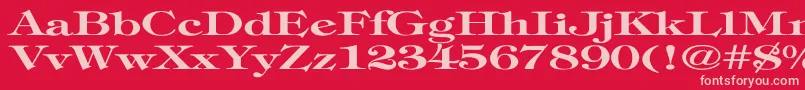 TimpaniBoldEx Font – Pink Fonts on Red Background