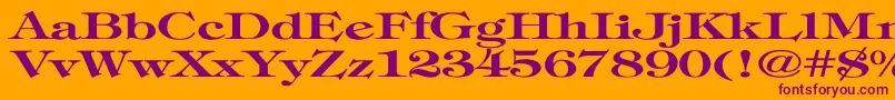 TimpaniBoldEx Font – Purple Fonts on Orange Background