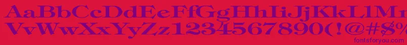 TimpaniBoldEx Font – Purple Fonts on Red Background