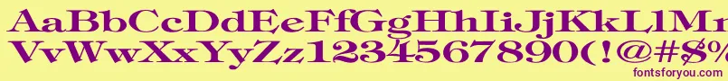 TimpaniBoldEx Font – Purple Fonts on Yellow Background