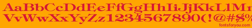 TimpaniBoldEx Font – Red Fonts on Orange Background
