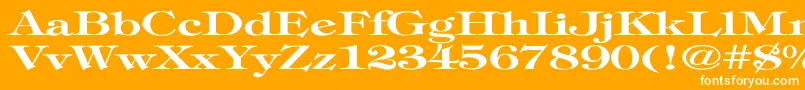 TimpaniBoldEx Font – White Fonts on Orange Background