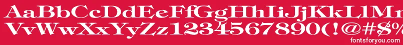 TimpaniBoldEx Font – White Fonts on Red Background