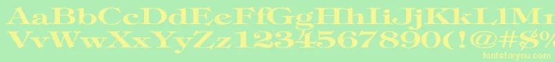 TimpaniBoldEx Font – Yellow Fonts on Green Background