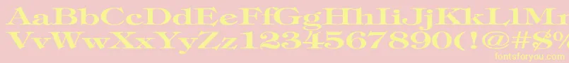 TimpaniBoldEx Font – Yellow Fonts on Pink Background
