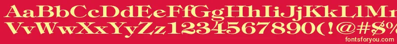 TimpaniBoldEx Font – Yellow Fonts on Red Background