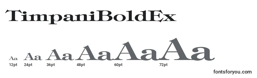 TimpaniBoldEx Font Sizes